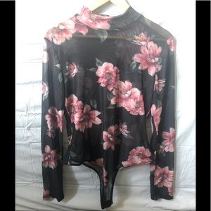 Very cute sheer floral bodysuit